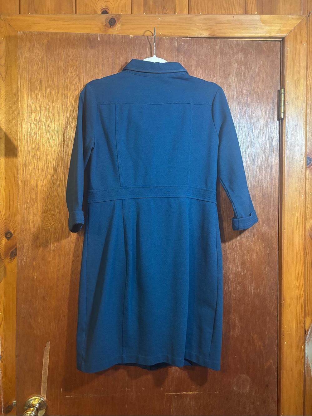 Boden Navy Button-Front Midi Dress - Picture 3 of 4